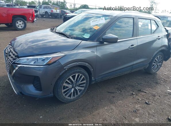 3N1CP5CV3ML480494 2021 NISSAN KICKS Gray Передня ліва чверть