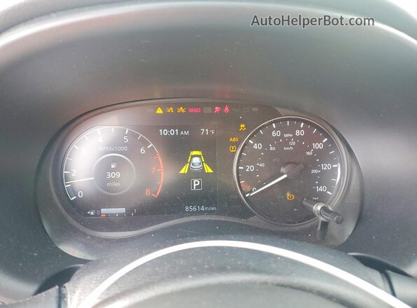 3N1CP5CV4ML549516 2021 NISSAN KICKS Черный Вид щитка приборов