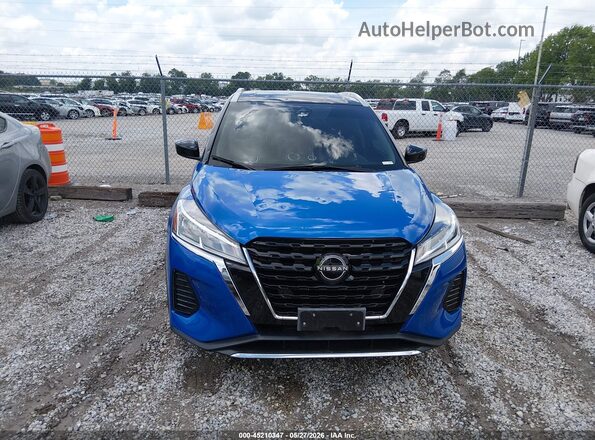 3N1CP5CV4NL485530 2022 NISSAN KICKS Blue Սարքավորումների վահանակի տեսք