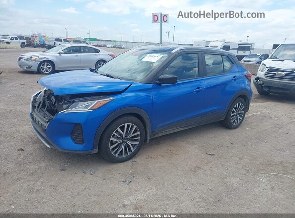 3N1CP5CV6NL481513 2022 NISSAN KICKS Blue Vista tres cuartos delantera izquierda