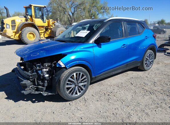 3N1CP5CV7PL533377 2023 NISSAN KICKS Blue Передня ліва чверть