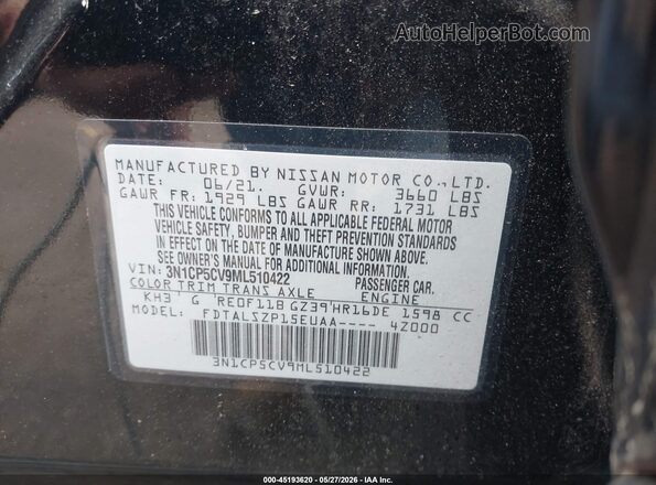 3N1CP5CV9ML510422 2021 NISSAN KICKS Black 
