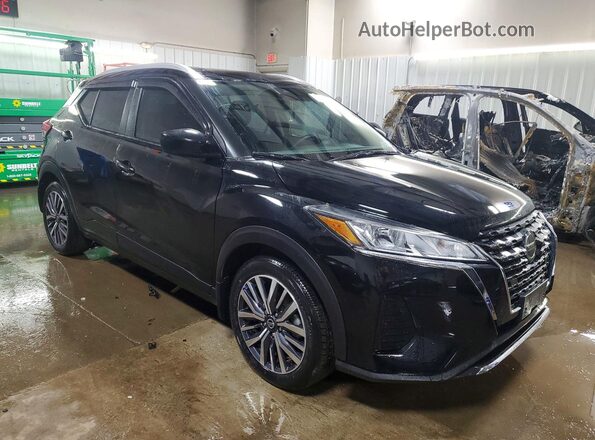 3N1CP5CV9ML566554 2021 NISSAN KICKS Черный Передняя правая четверть