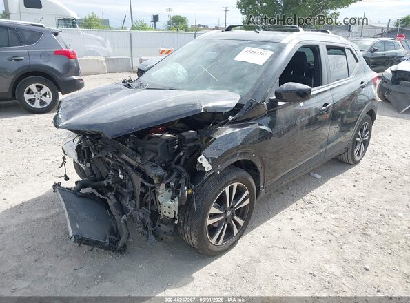 3N1CP5CVXLL528801 2020 NISSAN KICKS Black Առջևի ձախ երեք քառորդ տեսարան