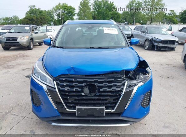 3N1CP5CVXML503849 2021 NISSAN KICKS Blue Instrument cluster view