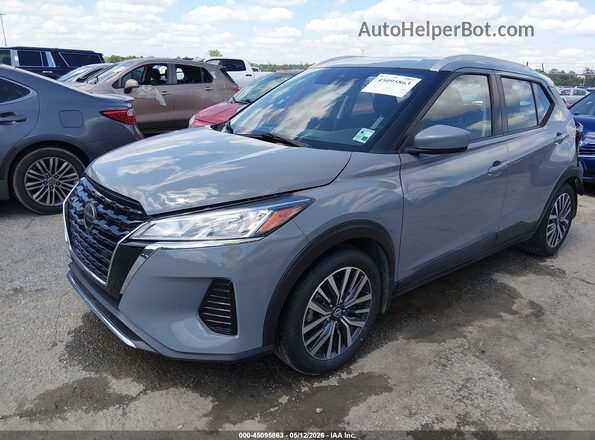 3N1CP5CVXML564277 2021 NISSAN KICKS Gray Առջևի ձախ երեք քառորդ տեսարան