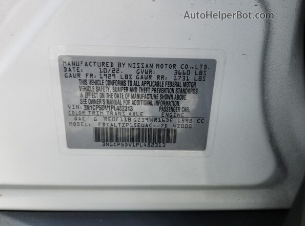 3N1CP5DV1PL482313 2023 NISSAN KICKS White 
