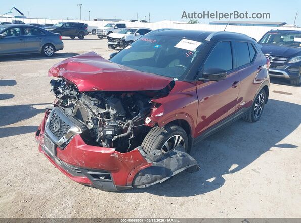 3N1CP5DV3LL525799 2020 NISSAN KICKS Red წინა მარცხენა ხედი სამი მეოთხედიდან