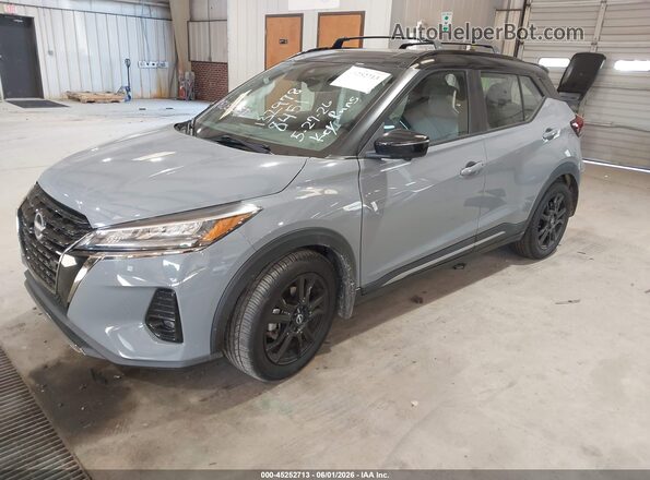 3N1CP5DV3NL488451 2022 NISSAN KICKS Gray წინა მარცხენა ხედი სამი მეოთხედიდან