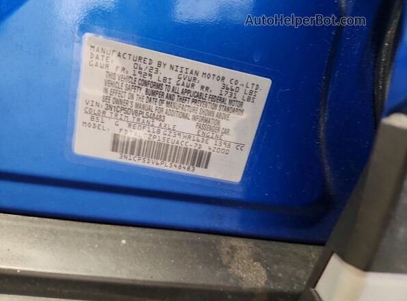 3N1CP5DV6PL548483 2023 NISSAN KICKS Blue Vista del compartimento del motor