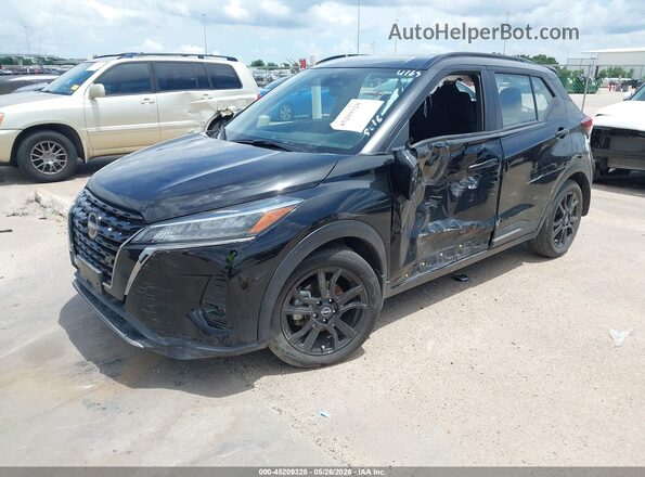 3N1CP5DV7PL484163 2023 NISSAN KICKS Black Առջևի ձախ երեք քառորդ տեսարան