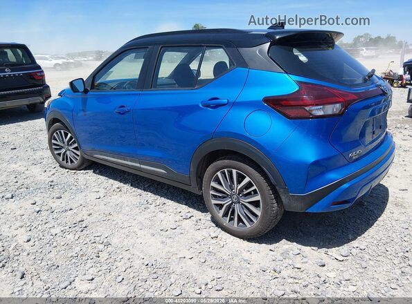 3N1CP5DV9ML497394 2021 NISSAN KICKS Blue Rear left