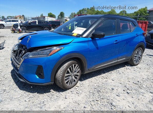 3N1CP5DV9ML497394 2021 NISSAN KICKS Blue Front left