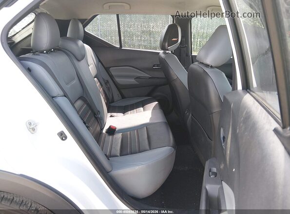 3N1CP5DVXML504983 2021 NISSAN KICKS White VIN კოდის სტიკერის ხედი