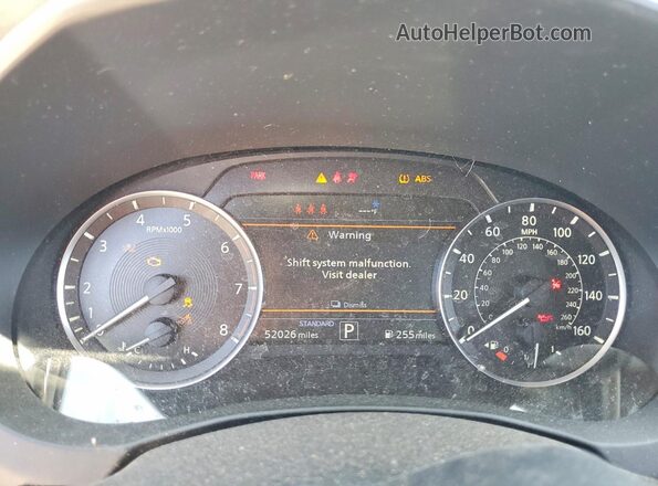 3PCAJ5BA6NF120009 2022 INFINITI QX50 White Вид щитка приладів