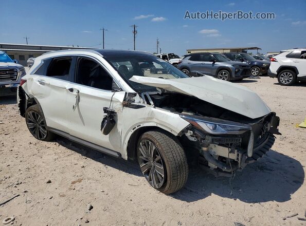 3PCAJ5BA6NF120009 2022 INFINITI QX50 White Передня права чверть