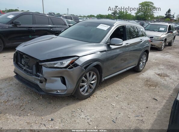 3PCAJ5BA7NF122206 2022 INFINITI QX50 Gray წინა მარცხენა ხედი სამი მეოთხედიდან