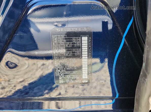 3PCAJ5BB3RF113887 2024 INFINITI QX50 Blue VIN sticker view