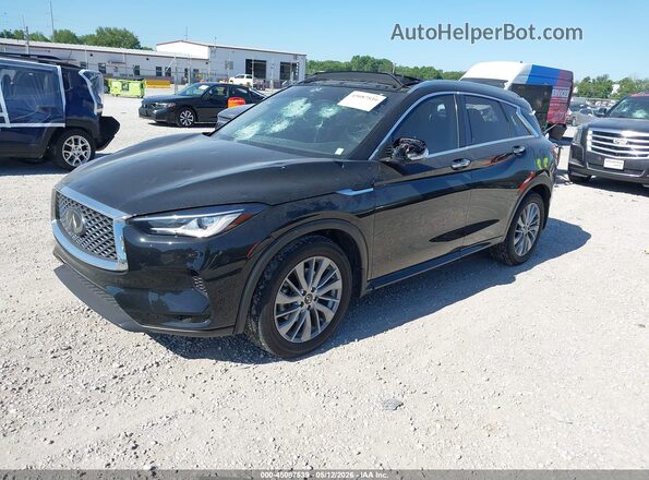 3PCAJ5BB8RF107003 2024 INFINITI QX50 Black წინა მარცხენა ხედი სამი მეოთხედიდან
