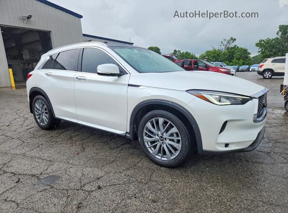 3PCAJ5BB8SF102101 2025 INFINITI QX50 White Передня права чверть