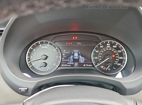 3PCAJ5BB8SF102101 2025 INFINITI QX50 White Вид щитка приладів