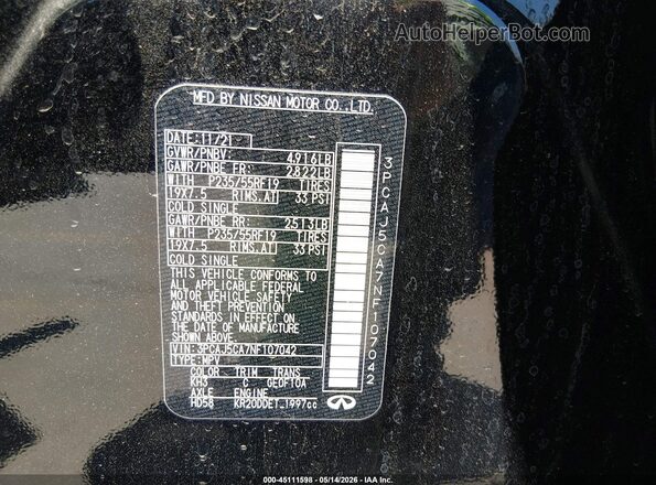 3PCAJ5CA7NF107042 2022 INFINITI QX50 Black Vista del compartimento del motor