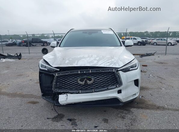 3PCAJ5EB1RF111227 2024 INFINITI QX50 White Widok zestawu wskaźników