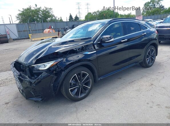 3PCAJ5JR9PF114795 2023 INFINITI QX55 Black წინა მარცხენა ხედი სამი მეოთხედიდან