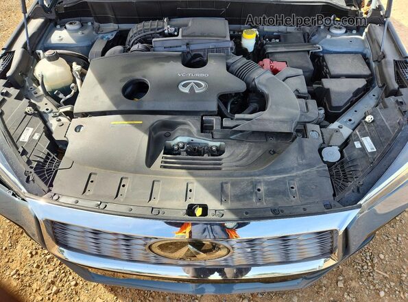 3PCAJ5LR1PF103528 2023 INFINITI QX55 Blue Vista del compartimento del motor
