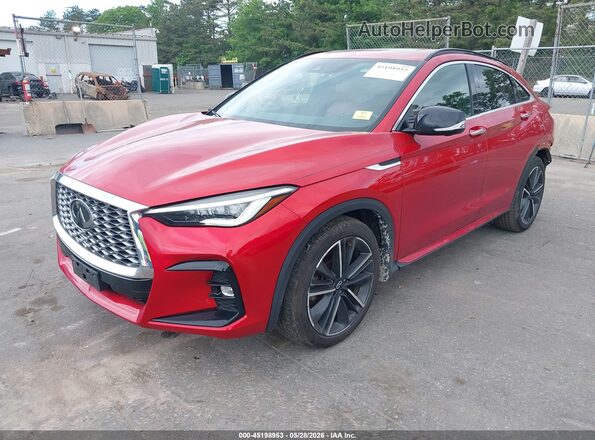 3PCAJ5LR6PF103864 2023 INFINITI QX55 Red Առջևի ձախ երեք քառորդ տեսարան