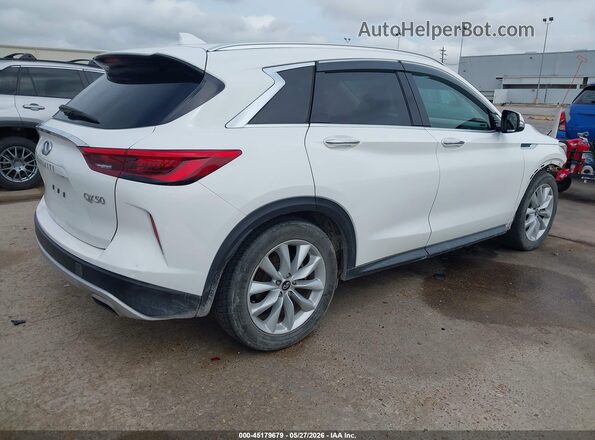 3PCAJ5M10KF125909 2019 INFINITI QX50 Белый Задняя правая четверть