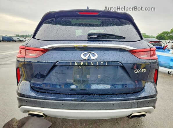 3PCAJ5M10KF145240 2019 INFINITI QX50 Blue Rear view