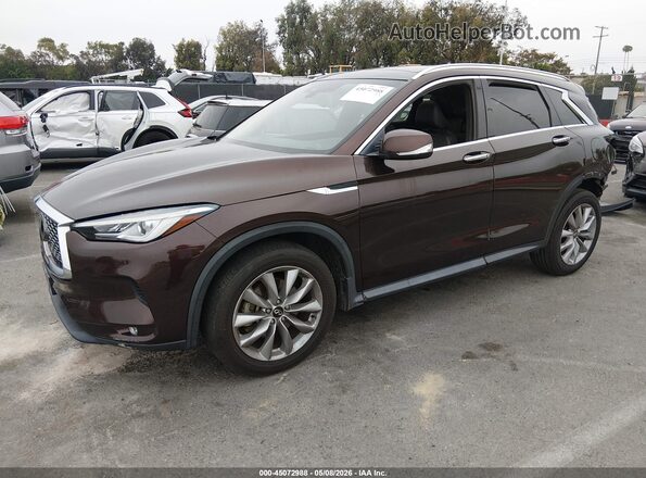 3PCAJ5M14LF110170 2020 INFINITI QX50 Коричневый Передняя левая четверть