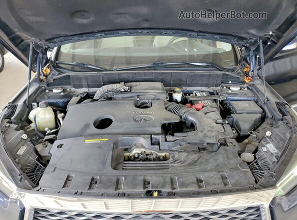 3PCAJ5M15KF118289 2019 INFINITI QX50 Black Vista del compartimento del motor