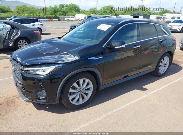 3PCAJ5M16KF119905 2019 INFINITI QX50 Black Առջևի ձախ երեք քառորդ տեսարան