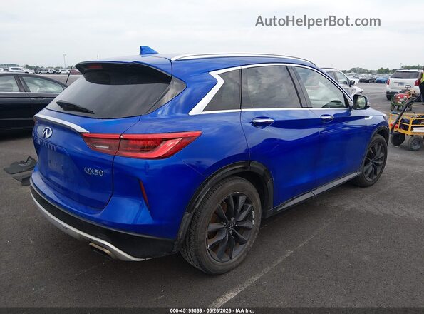 3PCAJ5M30KF120355 2019 INFINITI QX50 Blue უკანა მარჯვენა