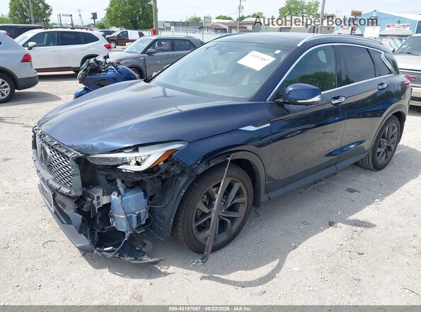 3PCAJ5M31KF101958 2019 INFINITI QX50 Blue Front left