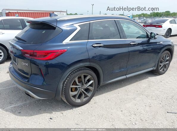 3PCAJ5M31KF101958 2019 INFINITI QX50 Blue Rear right