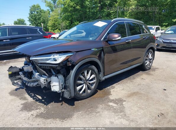 3PCAJ5M35LF103519 2020 INFINITI QX50 Brown წინა მარცხენა ხედი სამი მეოთხედიდან