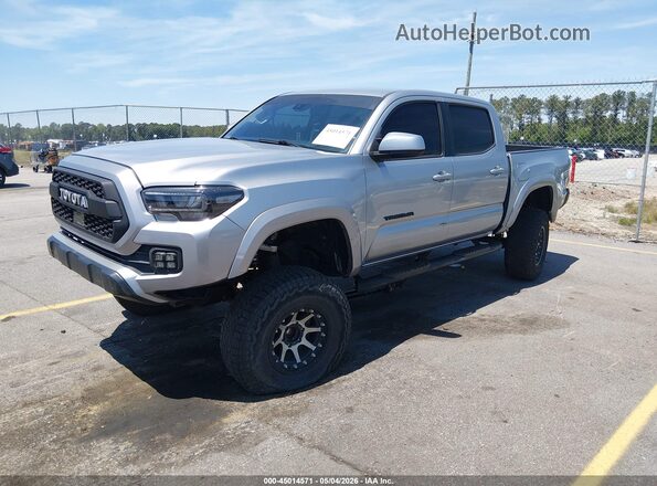 3TMAZ5CN3JM066992 2018 TOYOTA TACOMA Silver Առջևի ձախ երեք քառորդ տեսարան