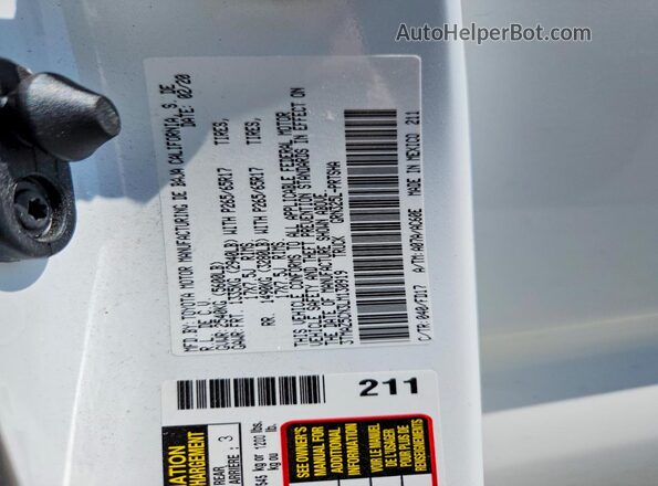 3TMAZ5CN3LM130919 2020 TOYOTA TACOMA White 