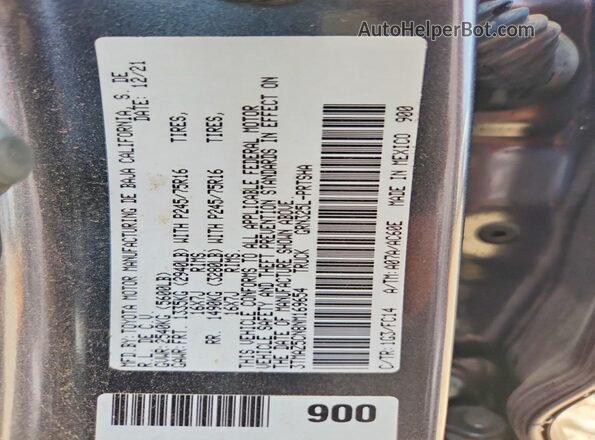 3TMAZ5CN8NM169654 2022 TOYOTA TACOMA Gray 