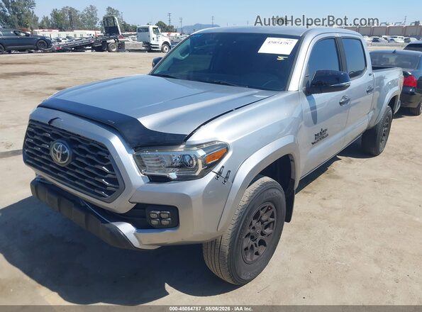 3TMBZ5DN3LM025977 2020 TOYOTA TACOMA Silver წინა მარცხენა ხედი სამი მეოთხედიდან