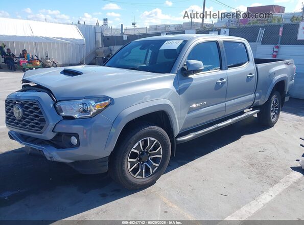 3TMBZ5DN4MM028372 2021 TOYOTA TACOMA Silver წინა მარცხენა ხედი სამი მეოთხედიდან