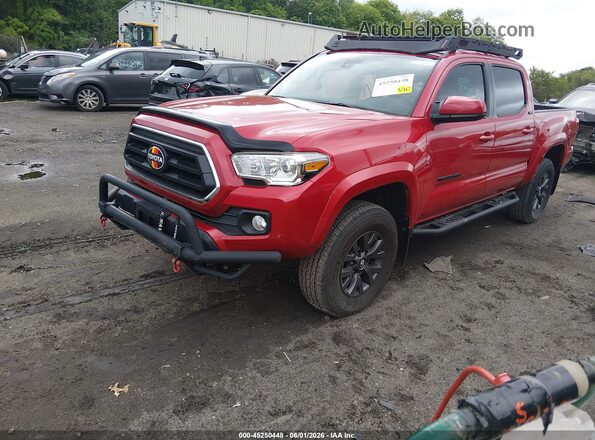 3TMCZ5AN2LM369535 2020 TOYOTA TACOMA Red Առջևի ձախ երեք քառորդ տեսարան