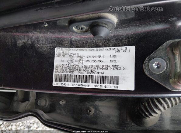 3TMCZ5AN3LM296305 2020 TOYOTA TACOMA Gray Engine compartment view