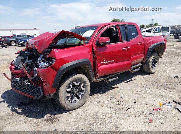 3TMCZ5AN4LM309904 2020 TOYOTA TACOMA Red Առջևի ձախ երեք քառորդ տեսարան
