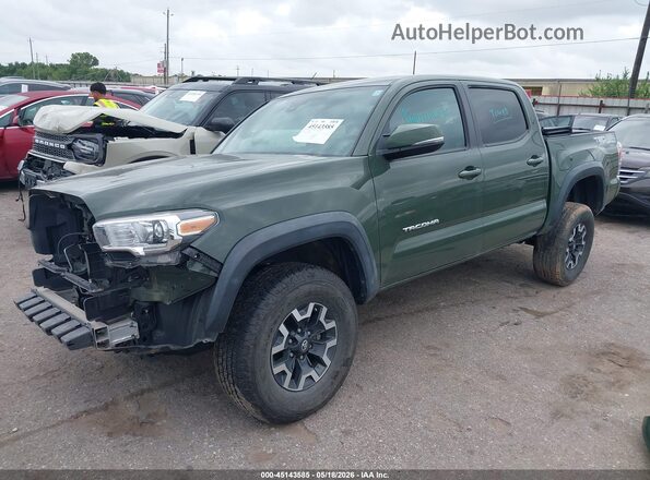 3TMCZ5AN5MM414338 2021 TOYOTA TACOMA Green Передня ліва чверть
