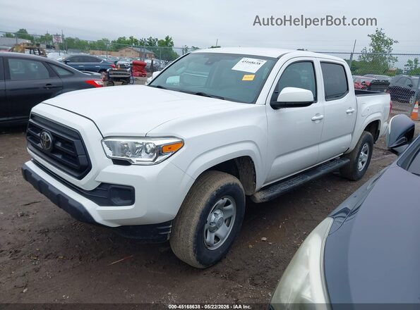 3TMCZ5AN7LM334697 2020 TOYOTA TACOMA White წინა მარცხენა ხედი სამი მეოთხედიდან
