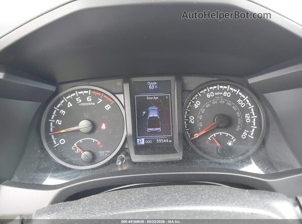 3TMCZ5AN7LM334697 2020 TOYOTA TACOMA White უკანა სავარძლების ხედი